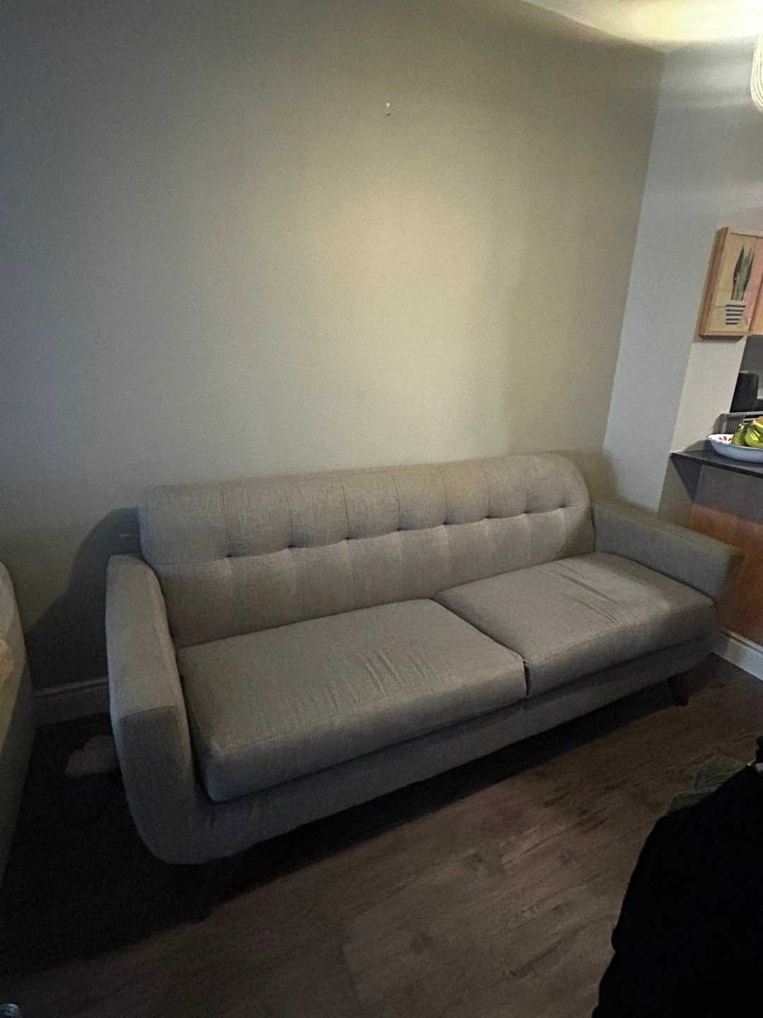 Grey Tufted Sofa - photo 4