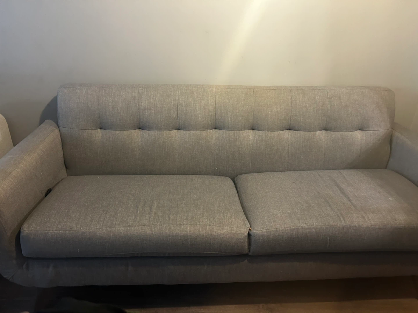 Grey Tufted Sofa - photo 2
