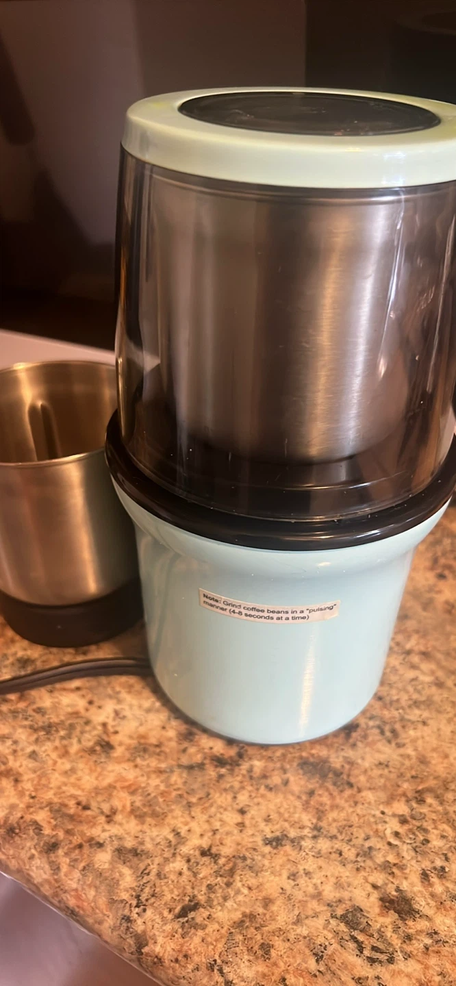 Light Blue Electric Coffee Grinder