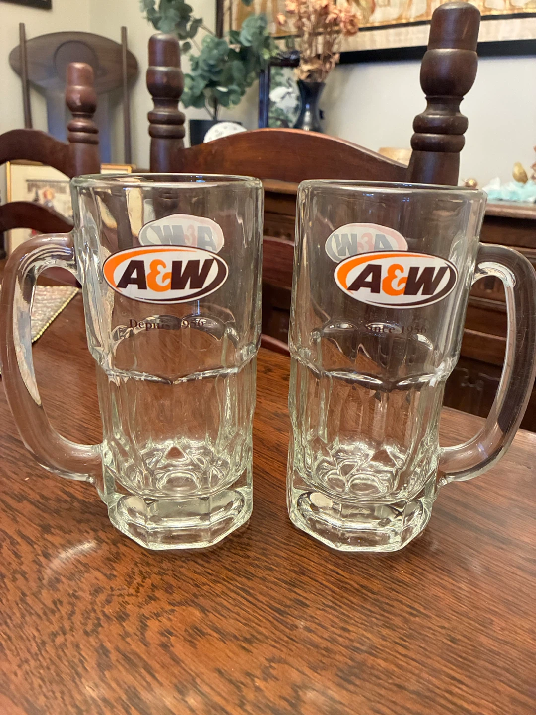 Vintage A&W Glass Root Beer Mugs