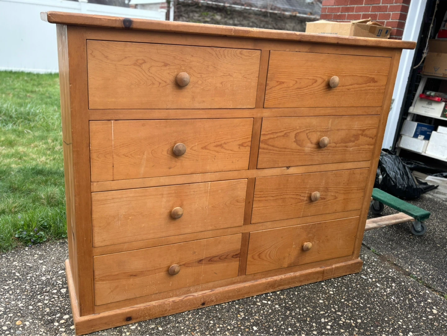 Vintage Pine Dresser with 8 Drawers