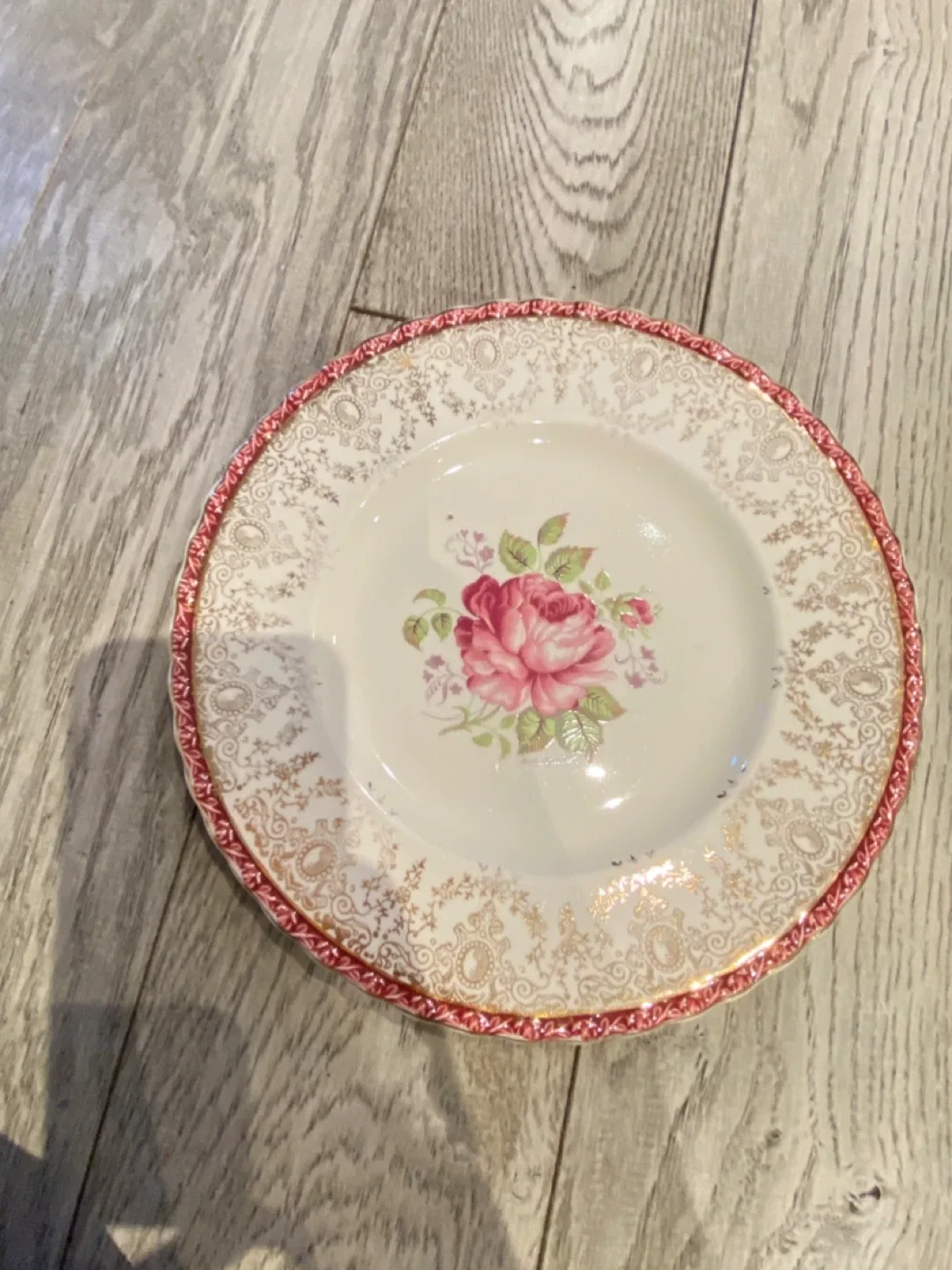 Vintage Floral Plate