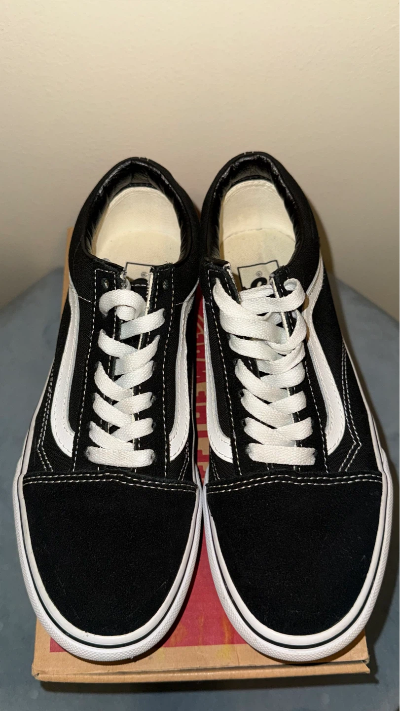 Vans Old Skool Platform Shoes - Black/White - Women's US 6.5 - photo 2