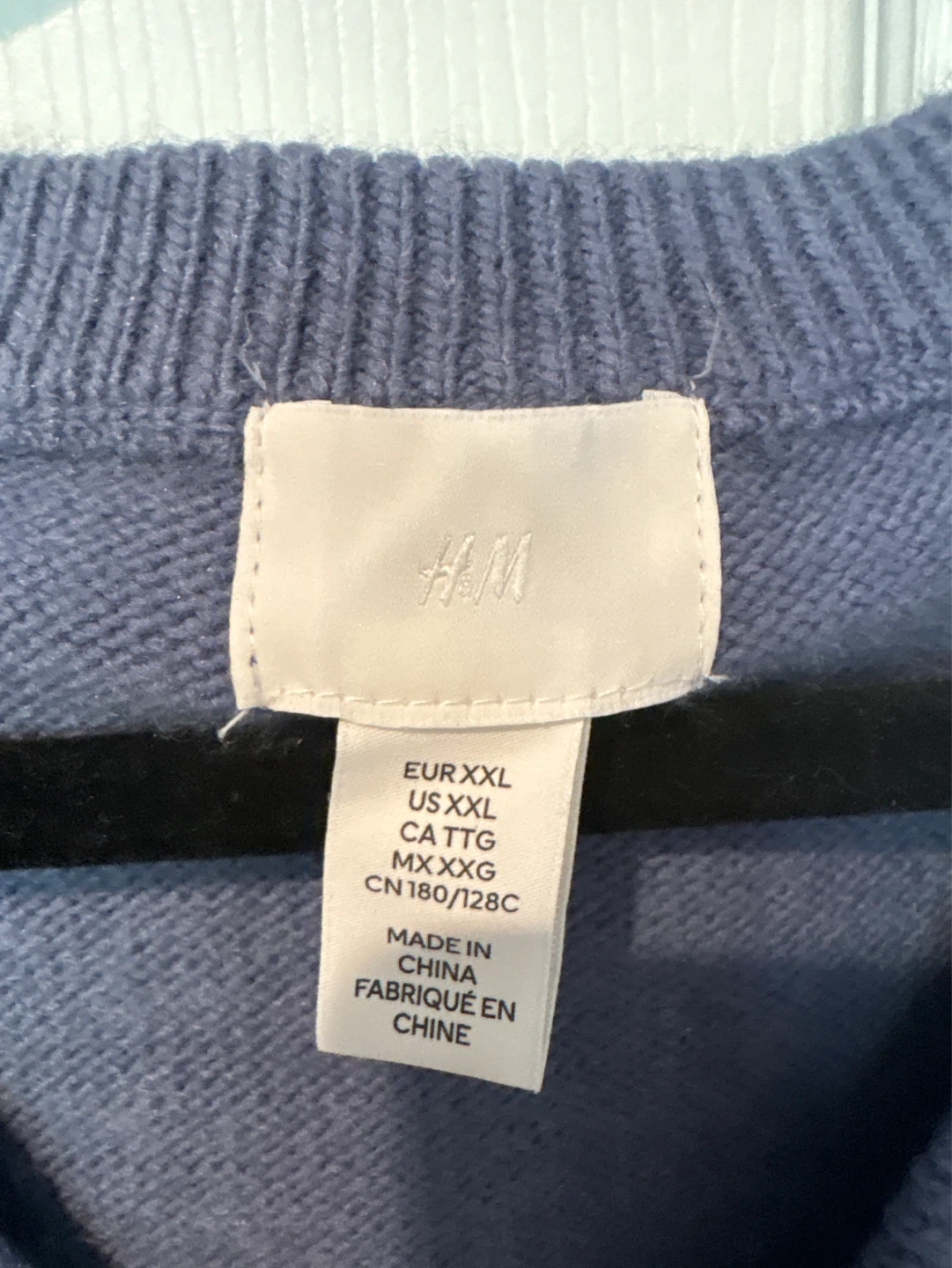 Brand New H&M Blue V-Neck Sweater - XXL - photo 3