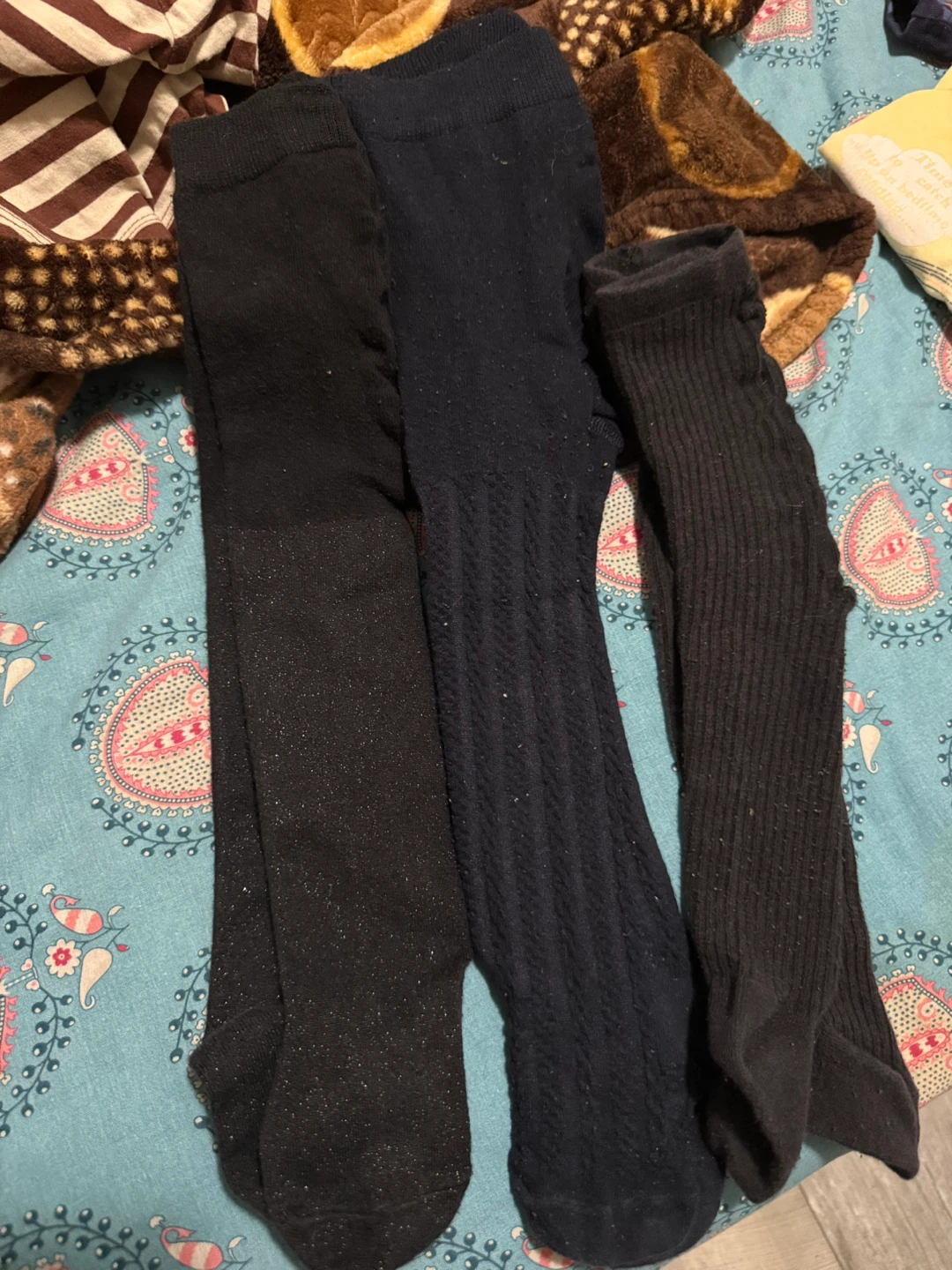 3 Pairs Black Tights for Girls - photo 2