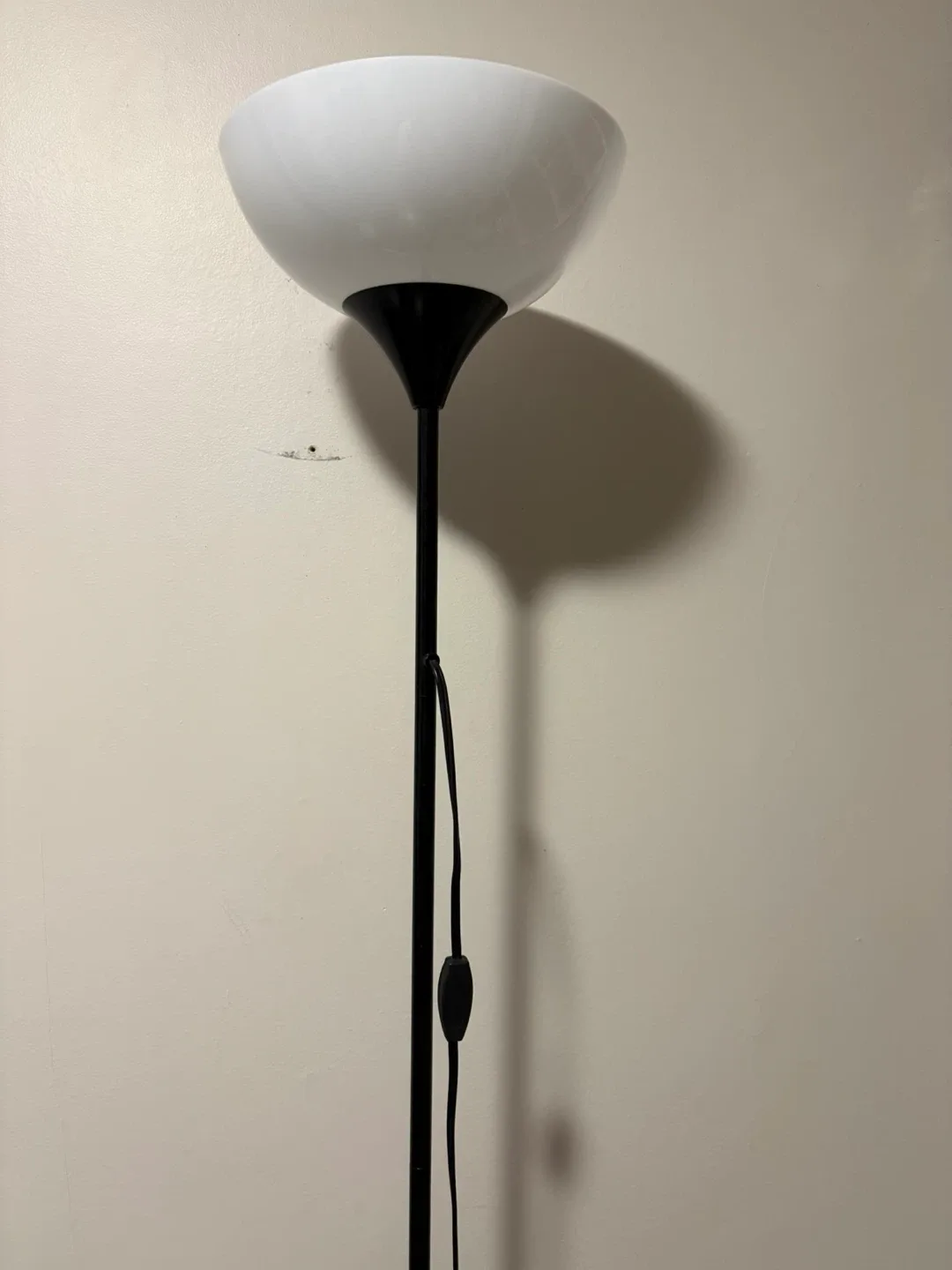 Black Floor Lamp with White Shade - photo 3
