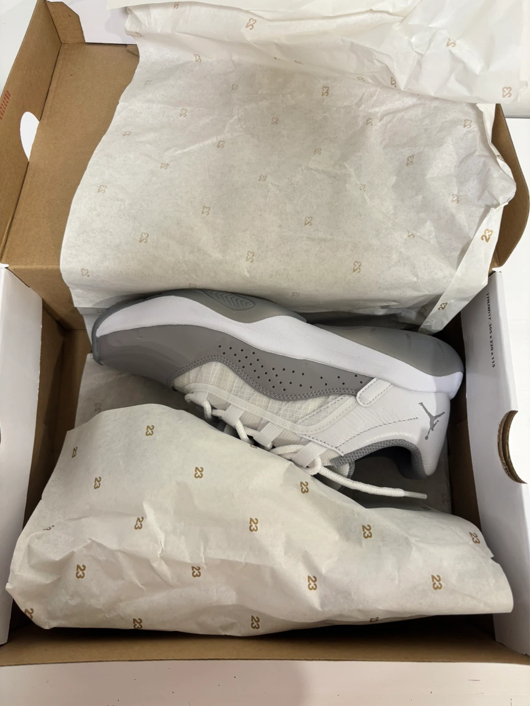 Women's Air Jordan 11 CMFT Low White Cement Grey Black Size 7 - photo 2