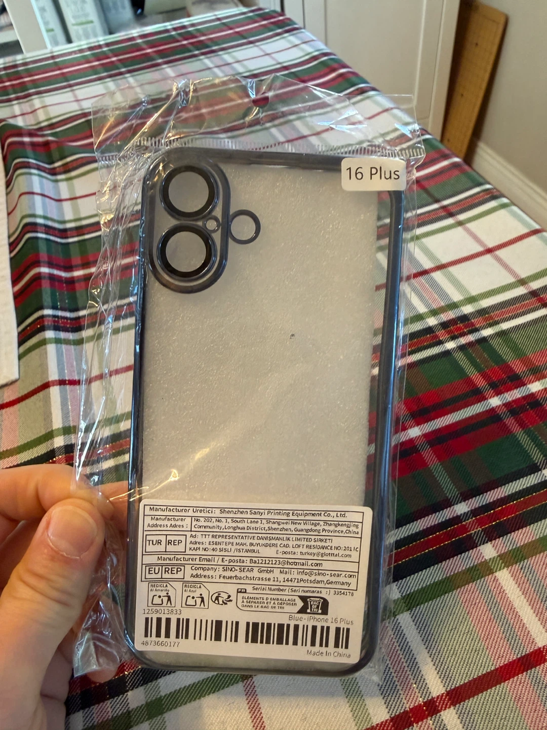 Blue iPhone 16 Plus Case