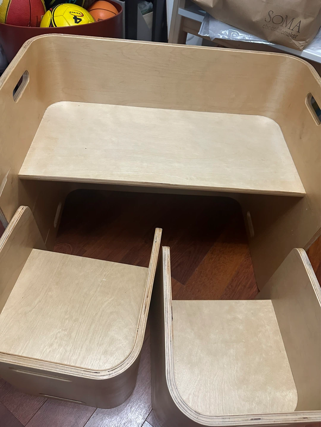 ECR4Kids Natural Bentwood Multipurpose Kids Wooden Chair Set - photo 2