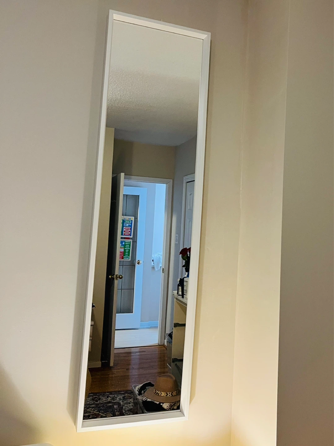 IKEA NISSEDAL Mirror, White, 40x150 cm