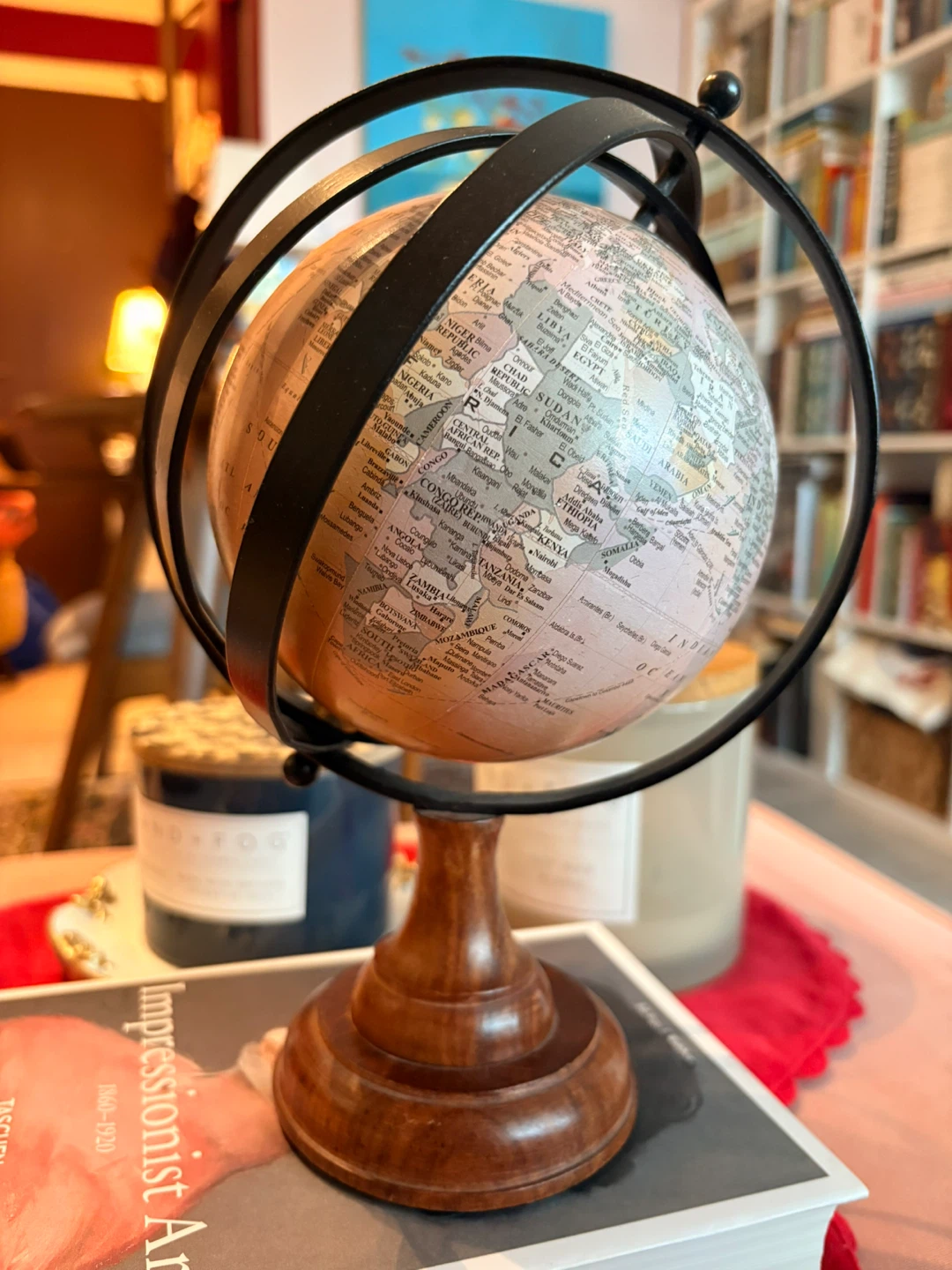 Decorative Globe with Wooden Base