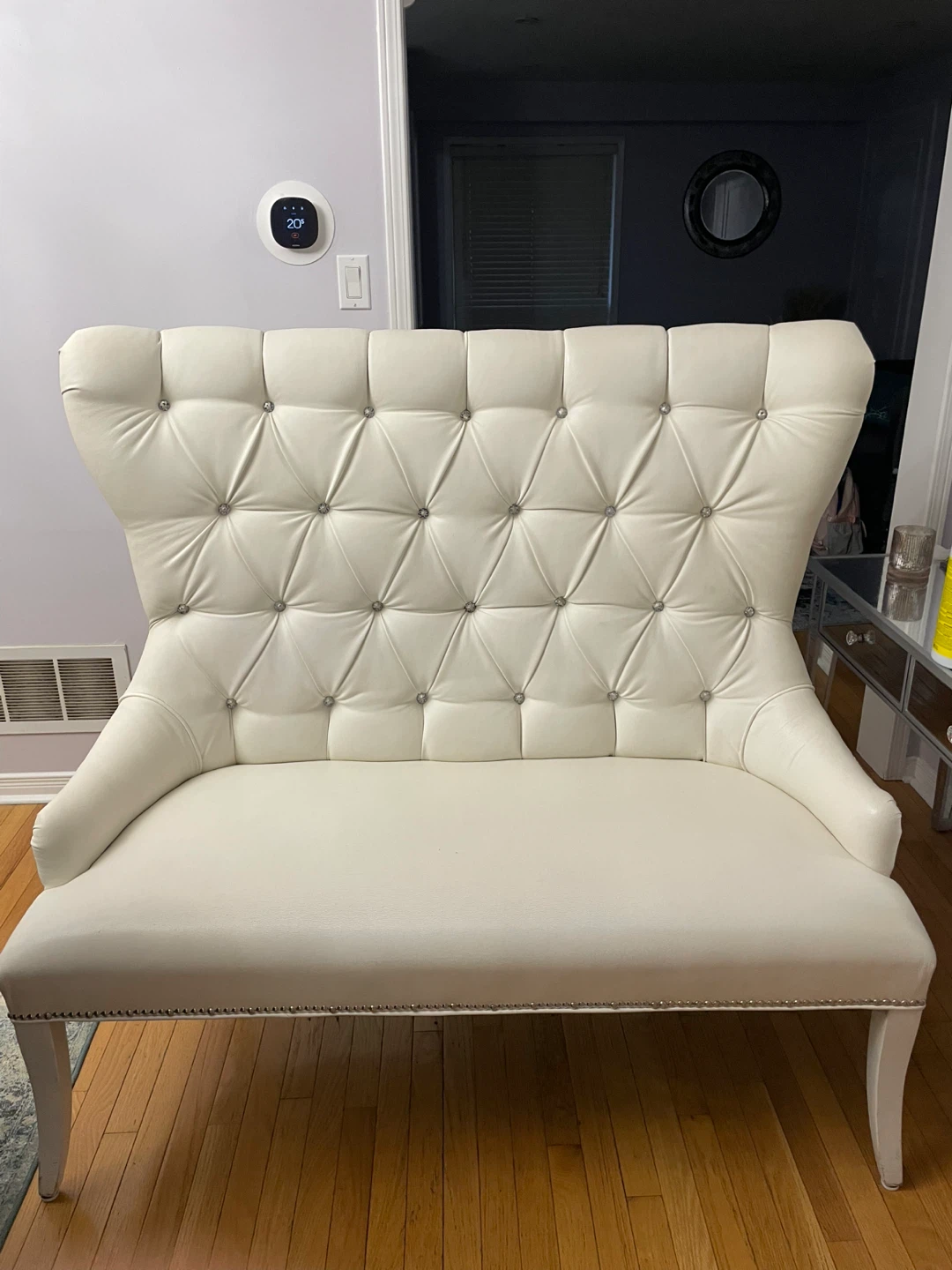 White Tufted Accent Chair