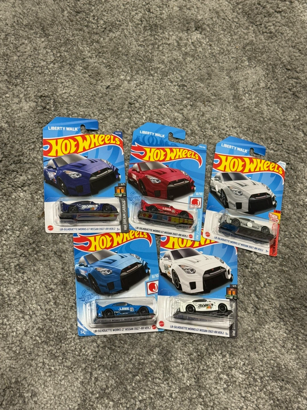 Hot Wheels Liberty Walk Nissan 35GT-RR Ver.2 - Set of 5