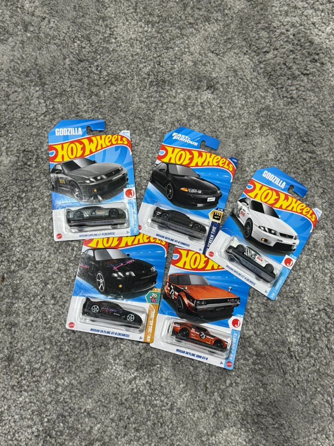 Hot Wheels Nissan Skyline GT-R Lot (5 Cars)