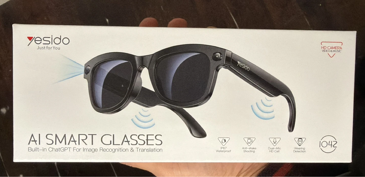 Yesido AI Smart Glasses with HD Camera, Video & Music