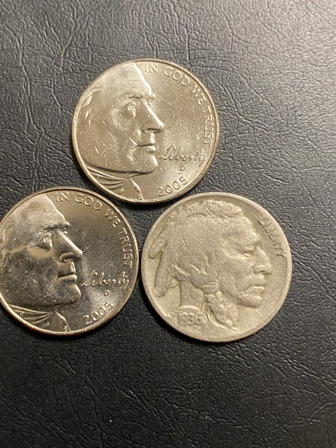 3 x United States Five Cents Nickels