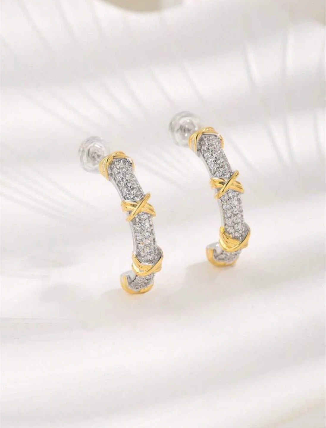 Gold Plated Zirconia Necklace Bracelet & Earrings Set - photo 5