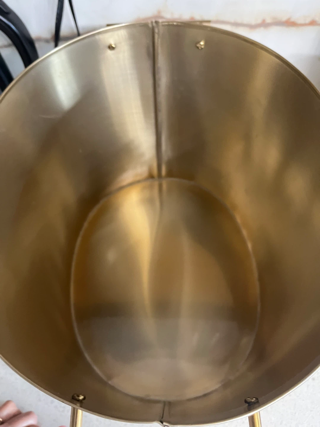 Gold Metal Bucket with Handles 🌱 - photo 5