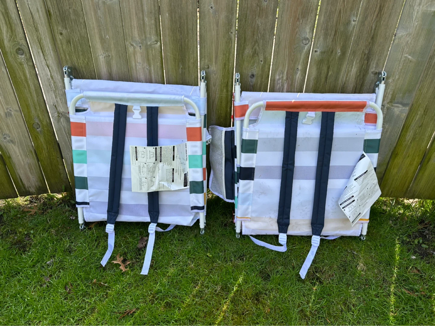 Striped Folding Lounge Chair (2) - photo 2