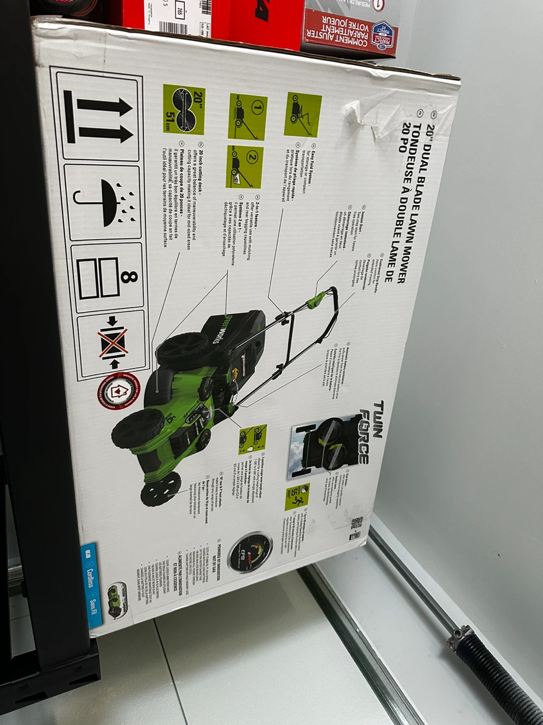 Greenworks 20" Dual Blade Lawn Mower