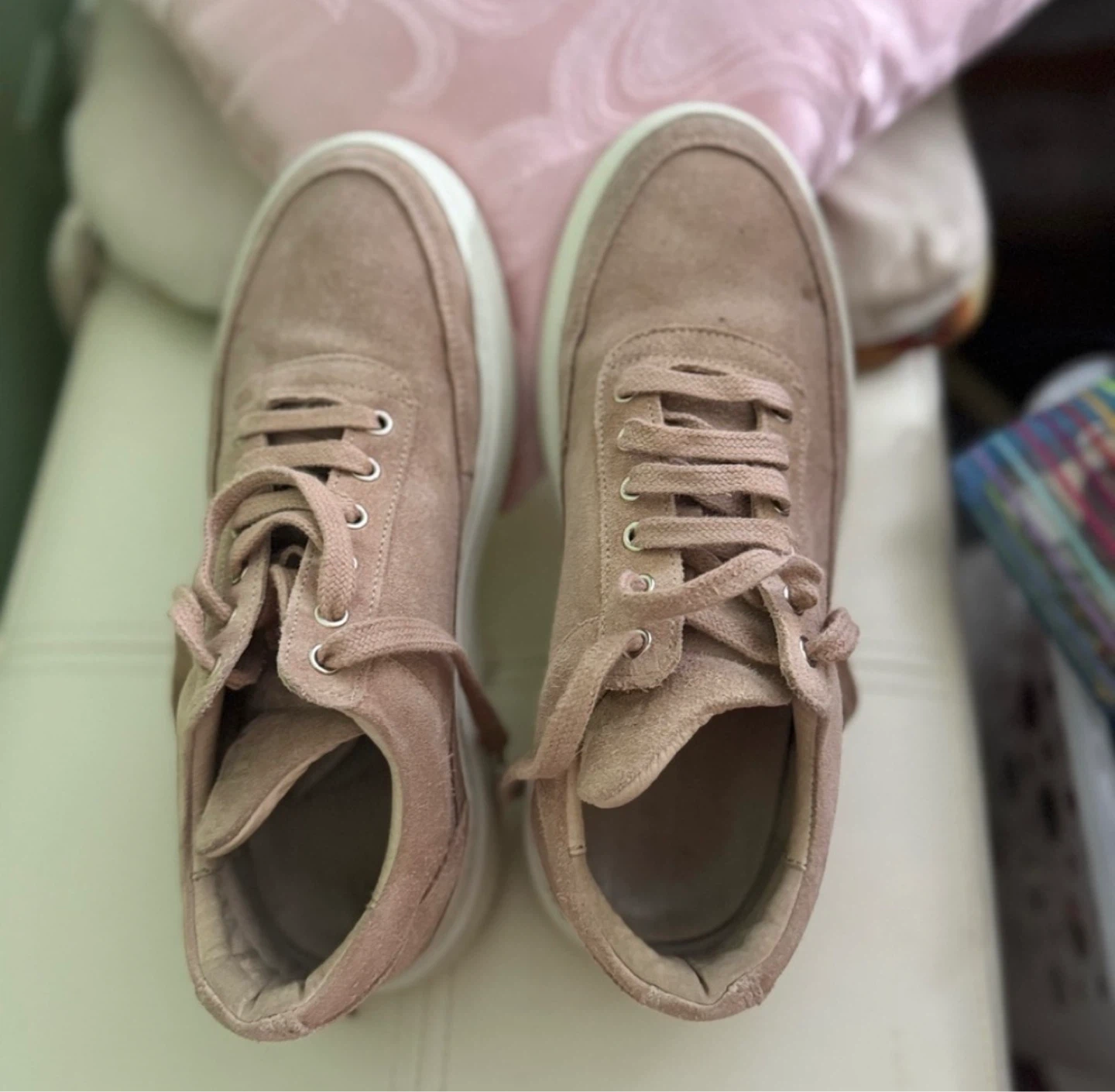 Filling Pieces Low Top Sneakers - Light Pink Suede - photo 2