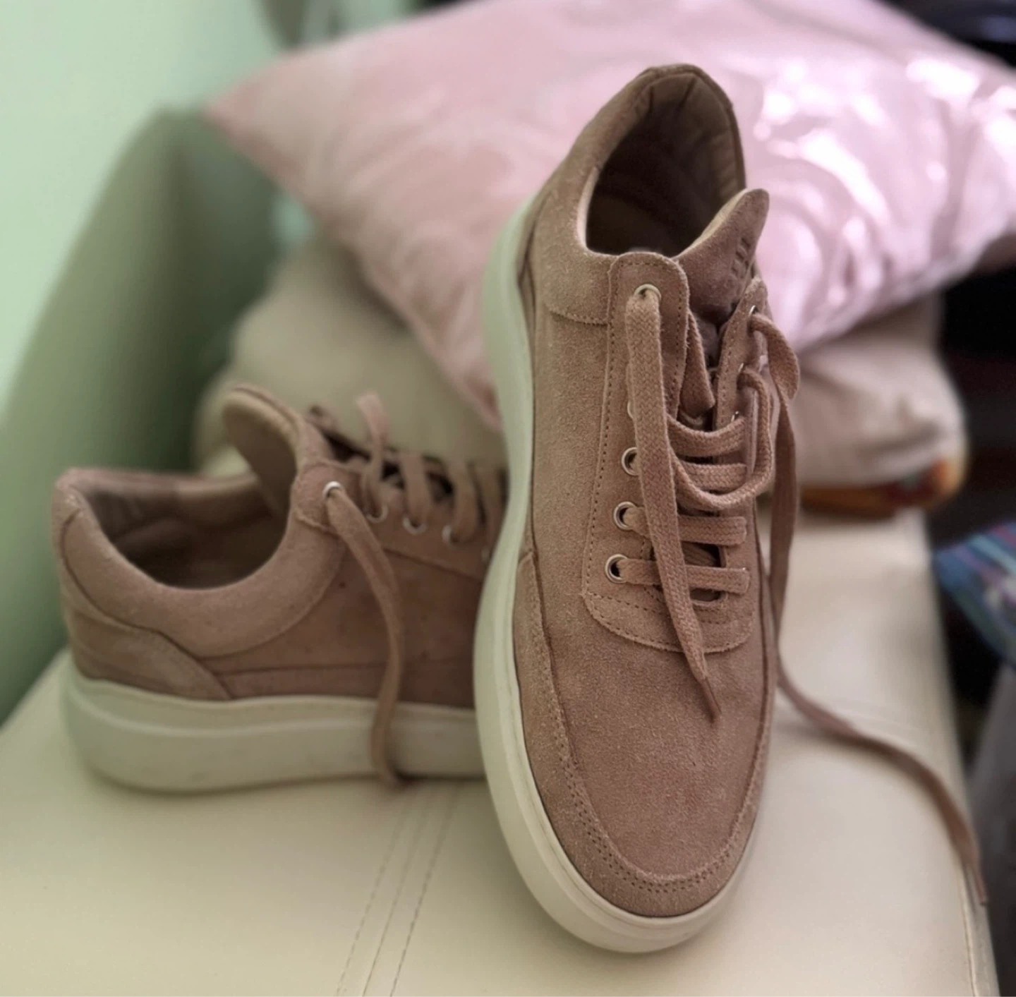 Filling Pieces Low Top Sneakers - Light Pink Suede - photo 3