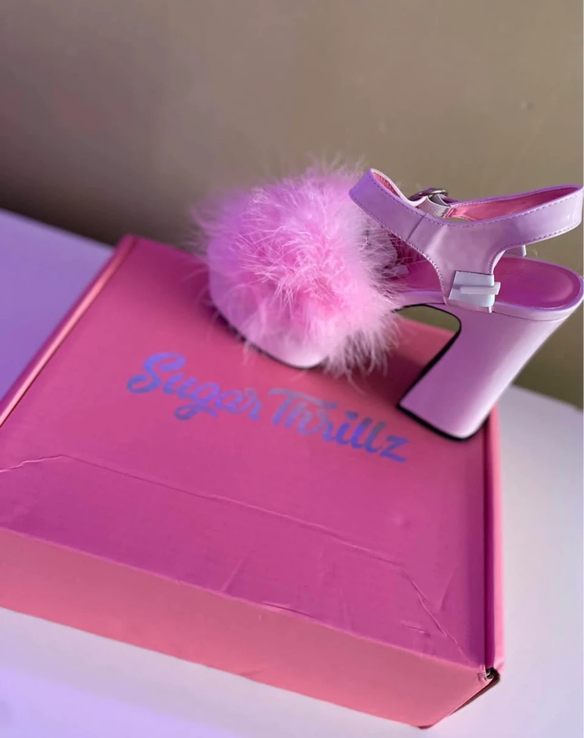 Sugar Thrillz Blushin’ N’ Crushin’ Marabou Heels - photo 5