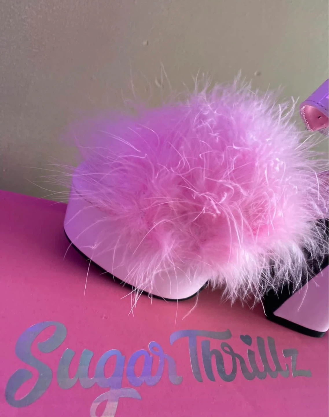 Sugar Thrillz Blushin’ N’ Crushin’ Marabou Heels - photo 4