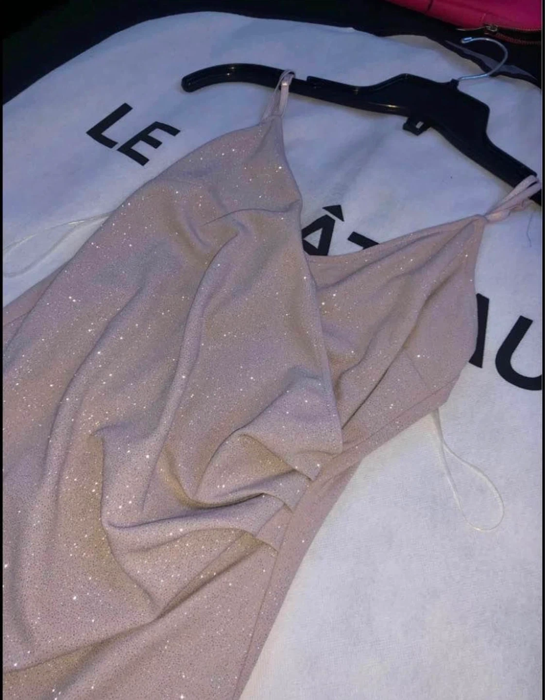 Le Château Sparkly Ruched Mini Dress - photo 2