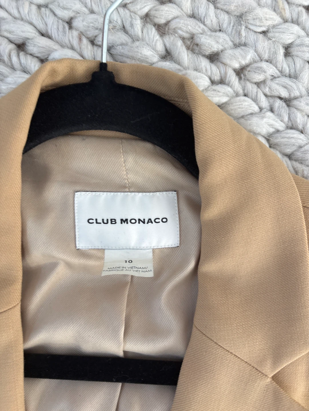 Club Monaco Tan Blazer and Pants Suit Set - Size 10 - photo 3