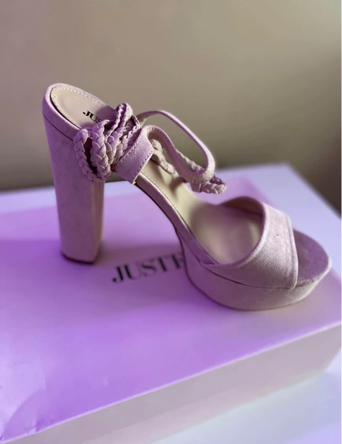 JUSTFAB Pink Suede Platform Heels - photo 2