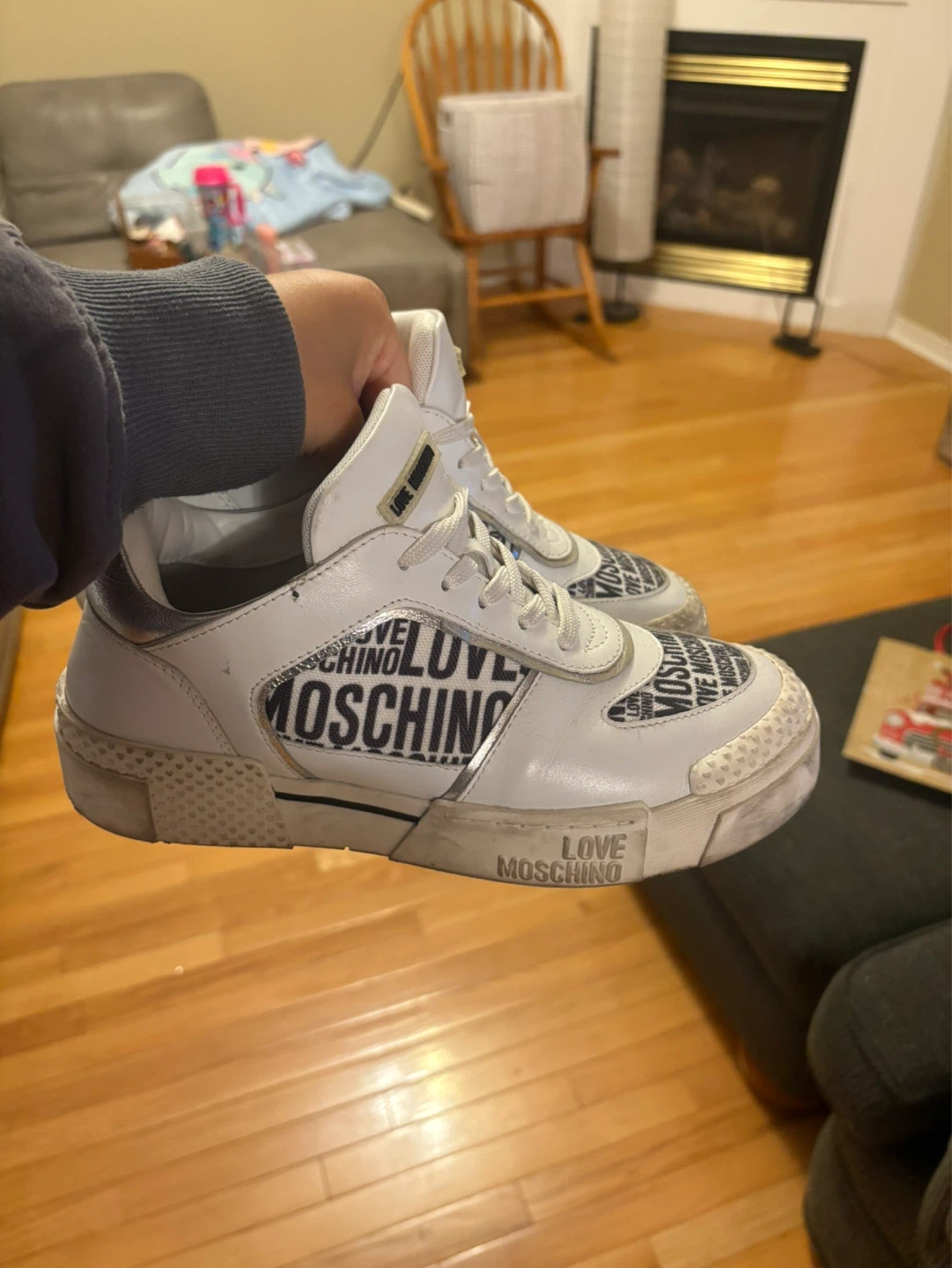 Love Moschino White Sneakers Size 37