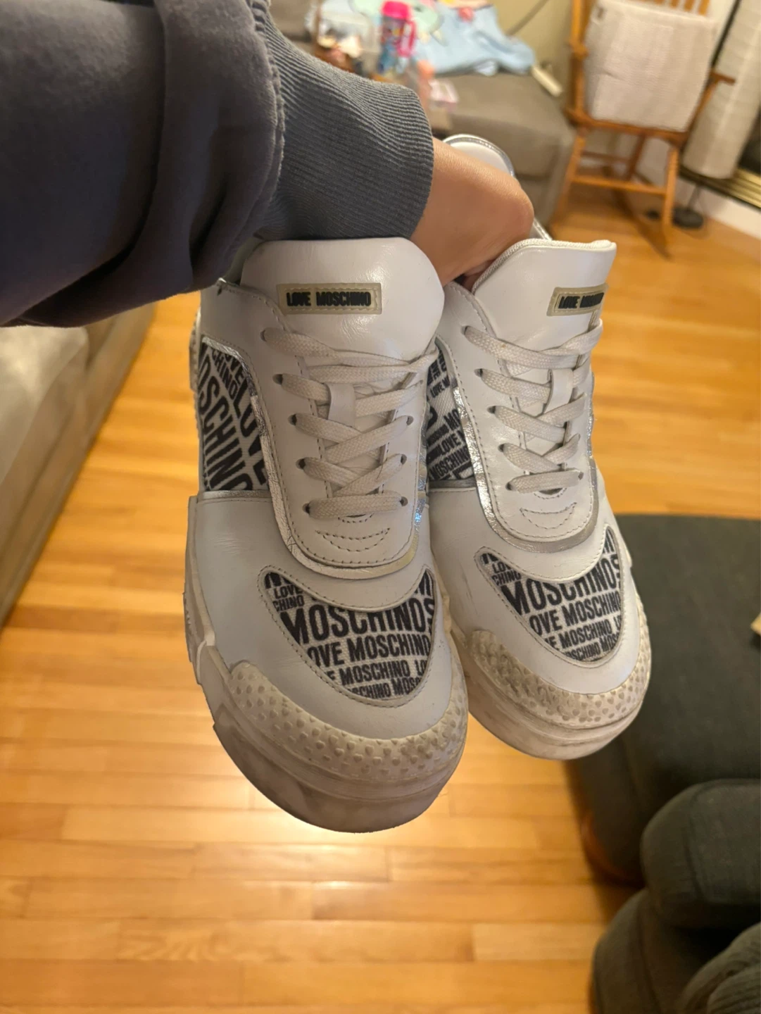 Love Moschino White Sneakers Size 37 - photo 2
