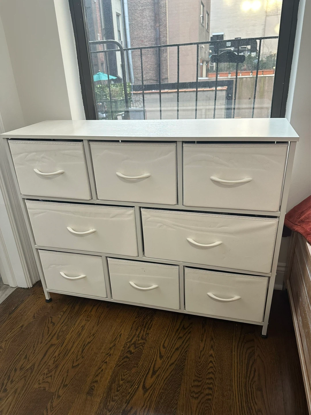 White 9-Drawer Fabric Dresser Storage Unit