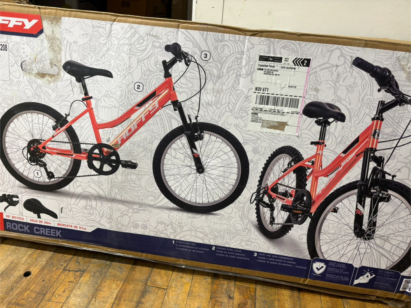 Huffy Rock Creek 20" Kids Bike - Coral - photo 4