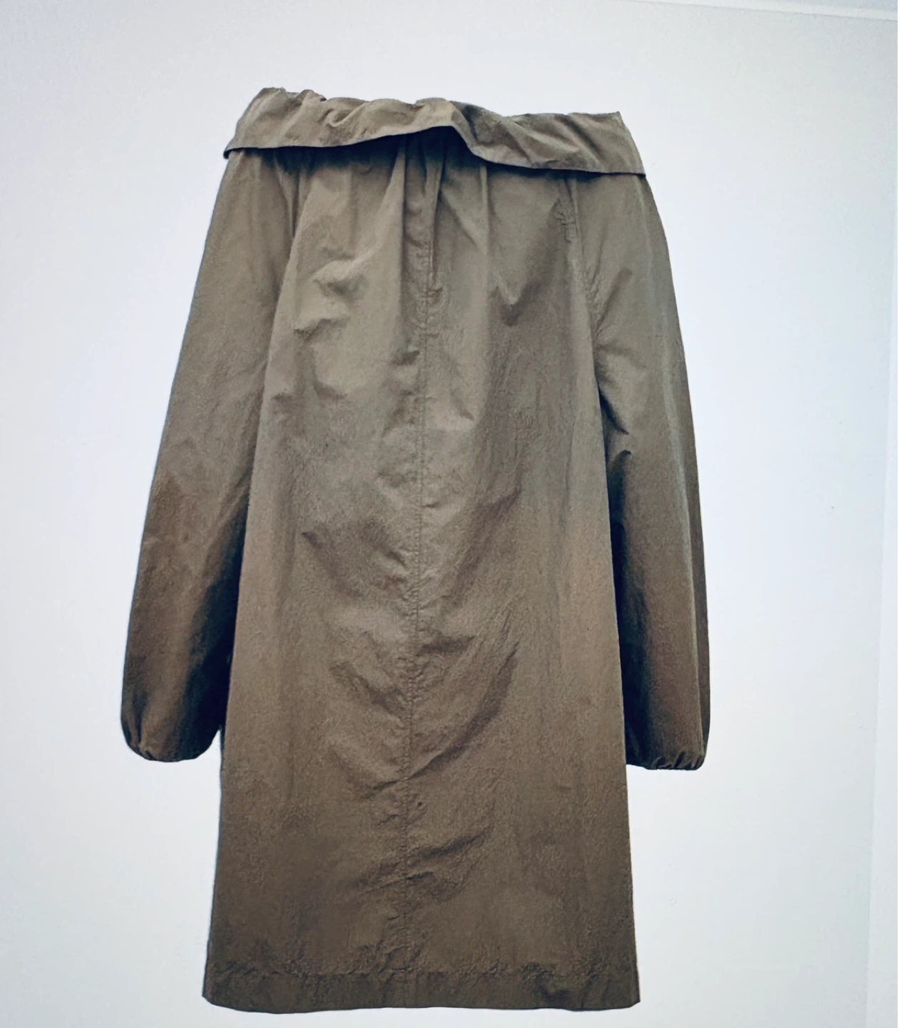Lanvin olive green / brown  nylon oversized rain jacket - photo 2