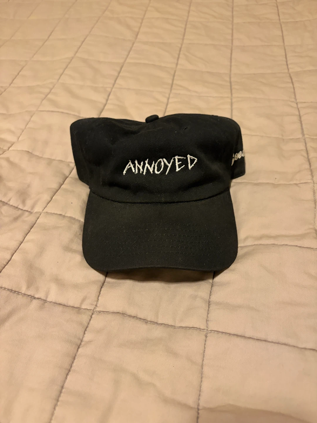 Black Embroidered "Annoyed" Baseball Cap