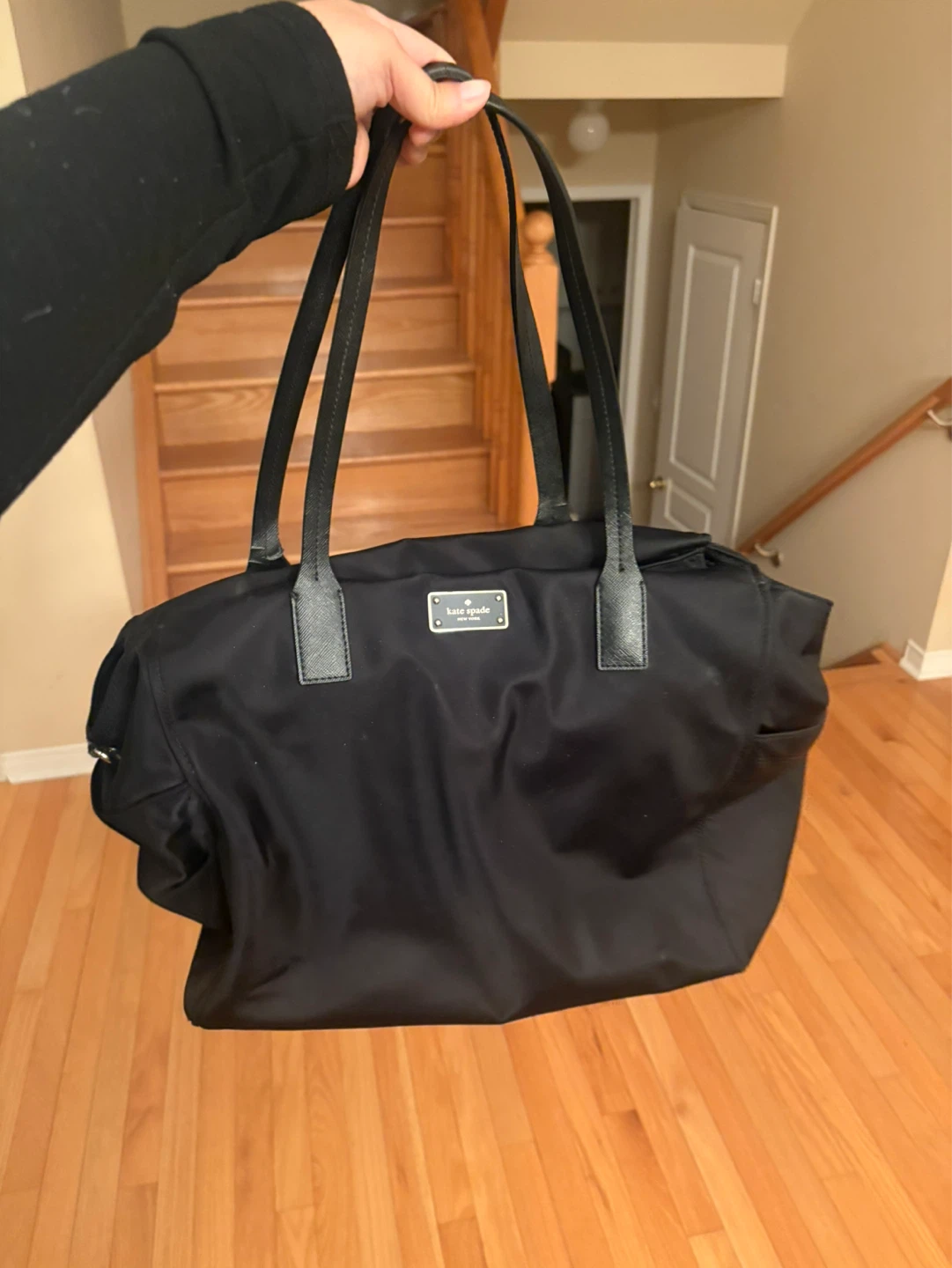 Kate Spade Black Nylon Tote Bag