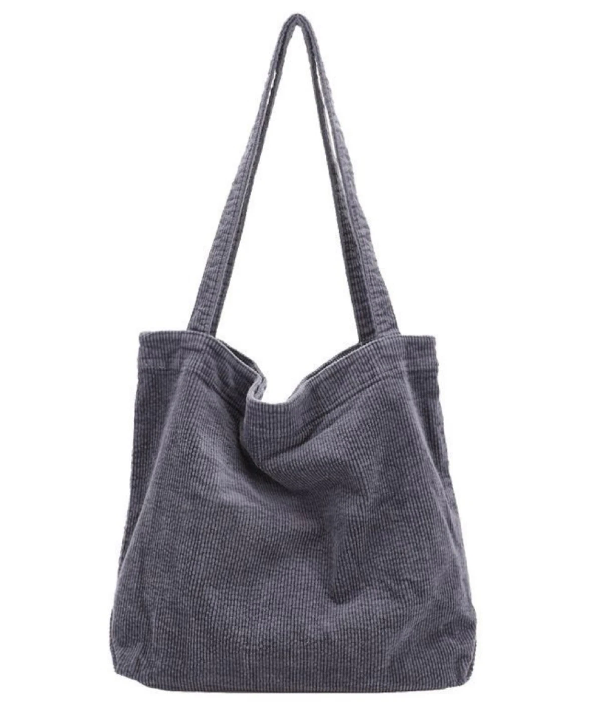 Dark Grey Corduroy Tote Bag - photo 2
