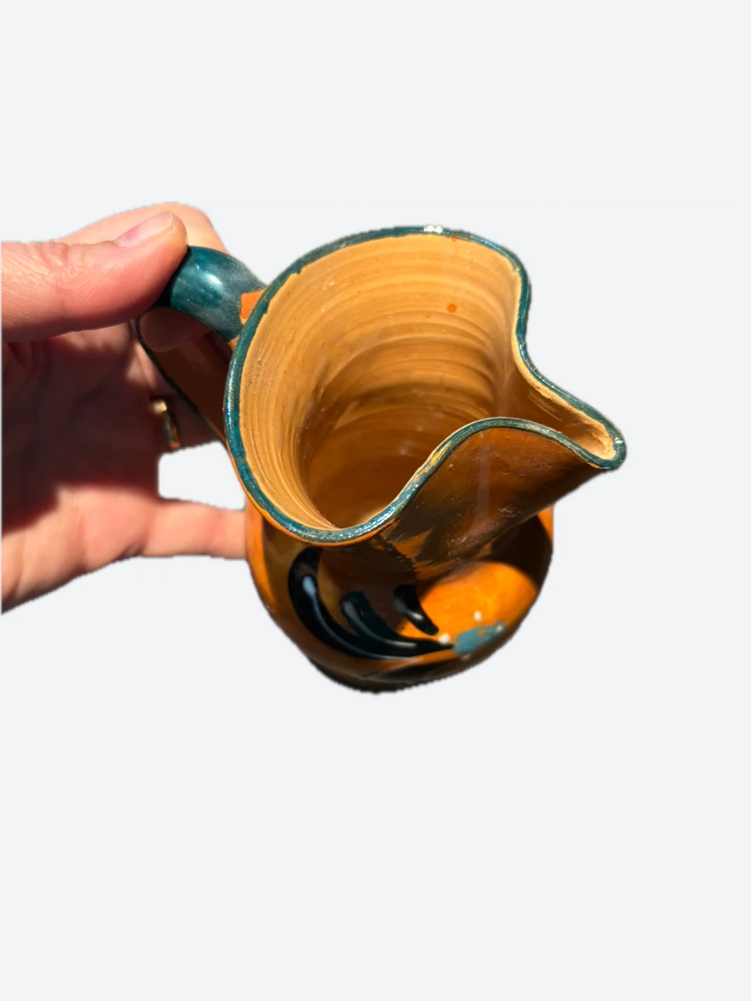 Italian Ceramic Pitcher with Painted Design - photo 3