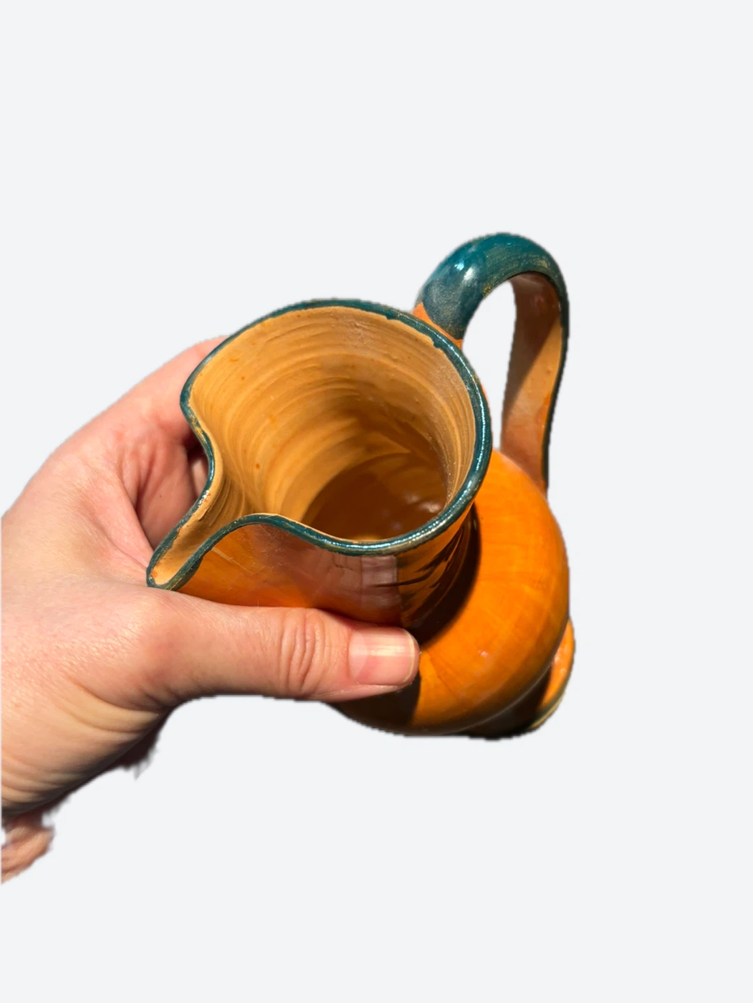 Italian Ceramic Pitcher with Painted Design - photo 4