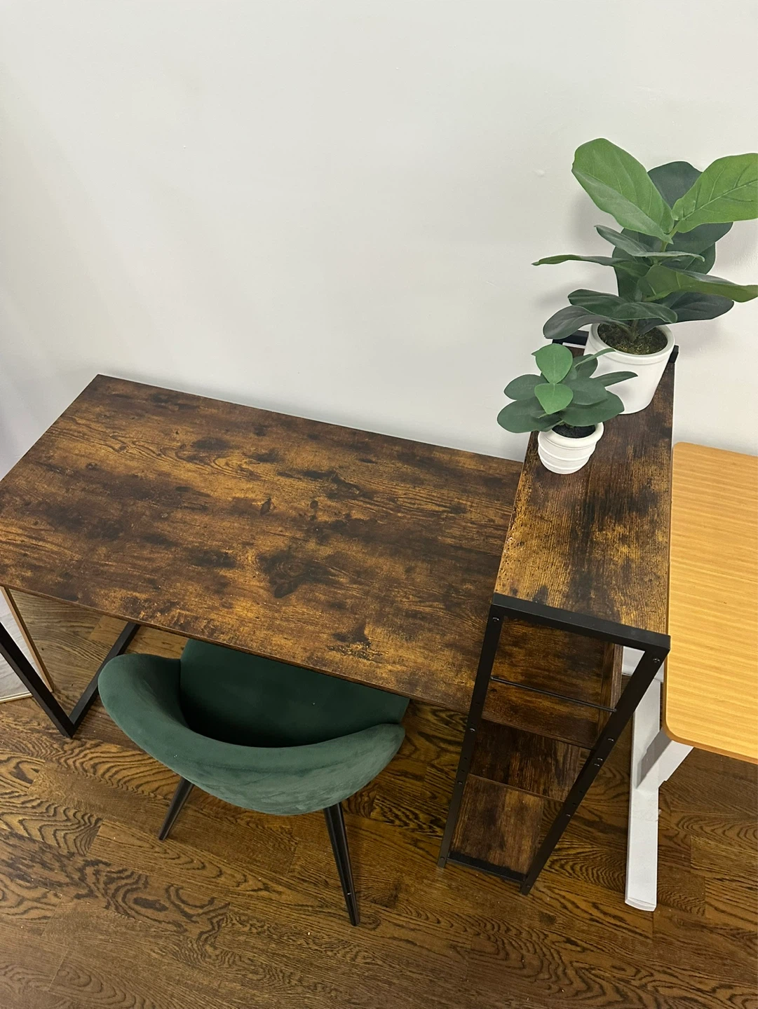 Industrial Style Computer Desk with Shelving - photo 2