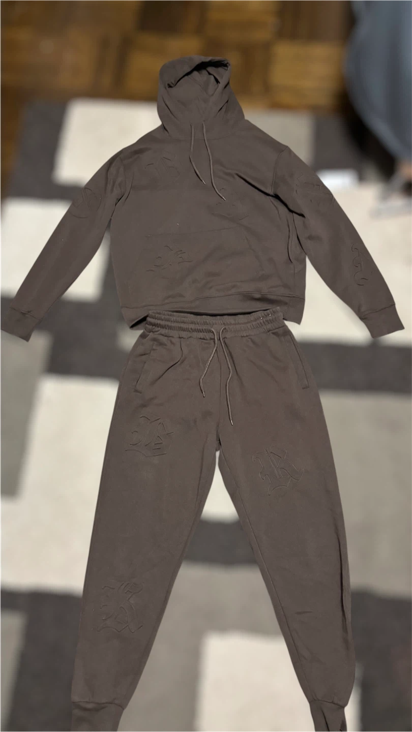 trousers and hoodie
