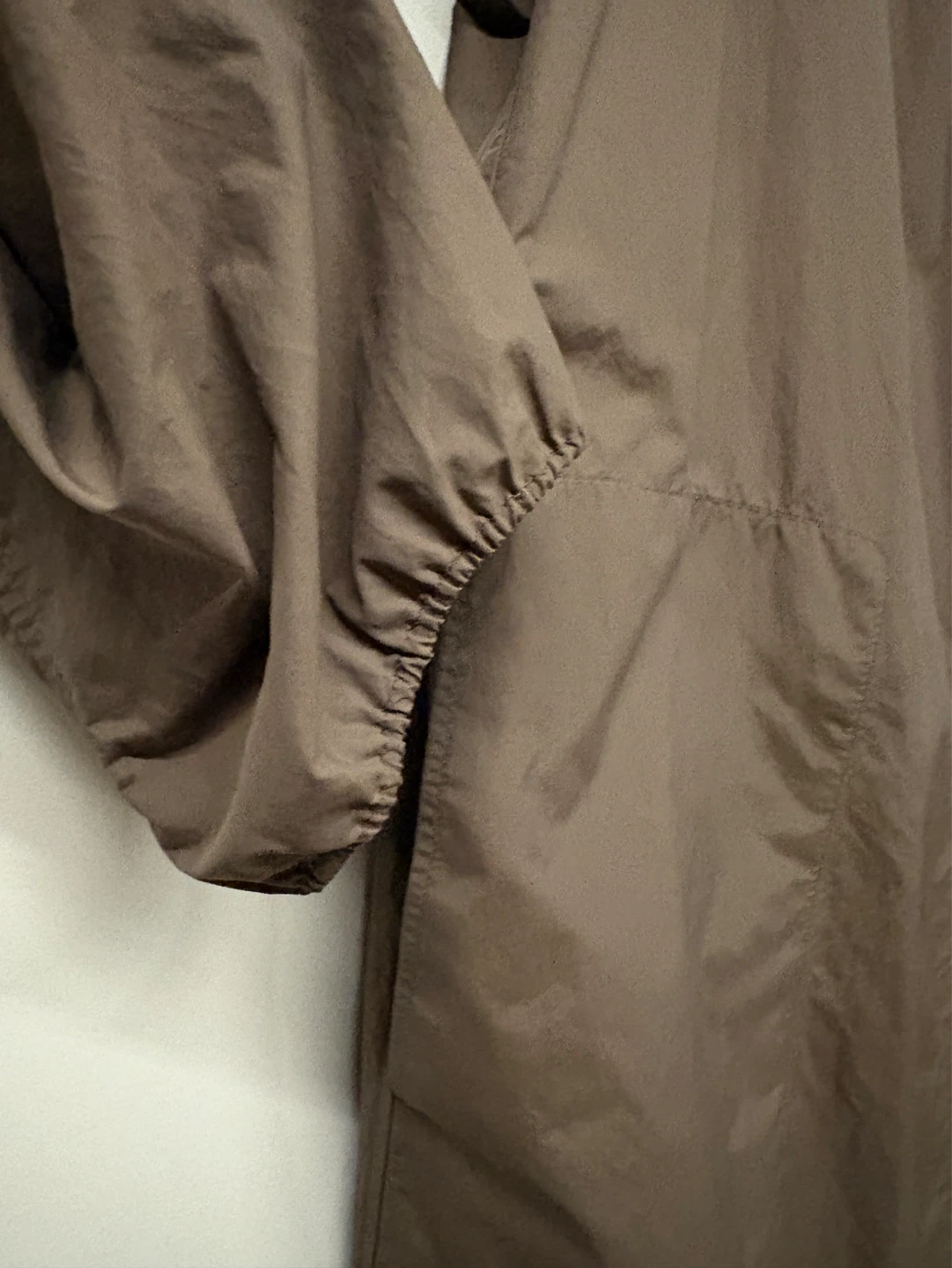 Lanvin olive green / brown  nylon oversized rain jacket - photo 5