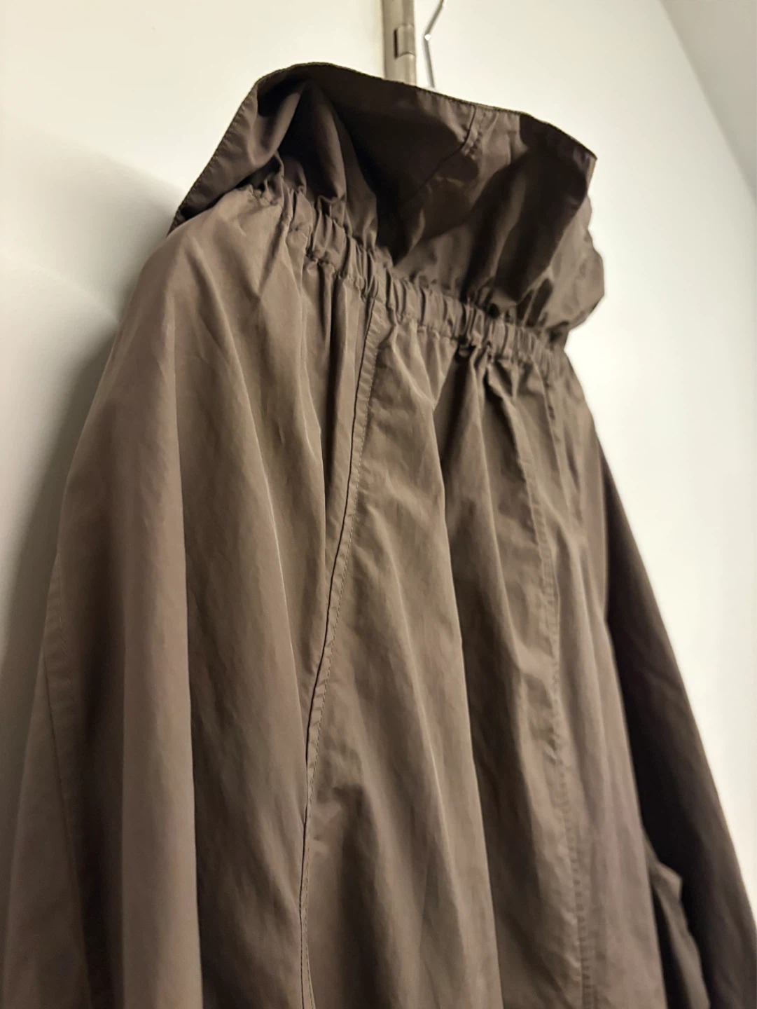 Lanvin olive green / brown  nylon oversized rain jacket - photo 4