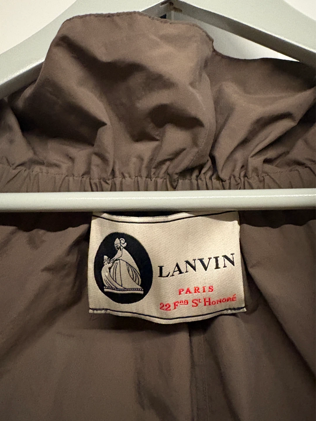 Lanvin olive green / brown  nylon oversized rain jacket - photo 3