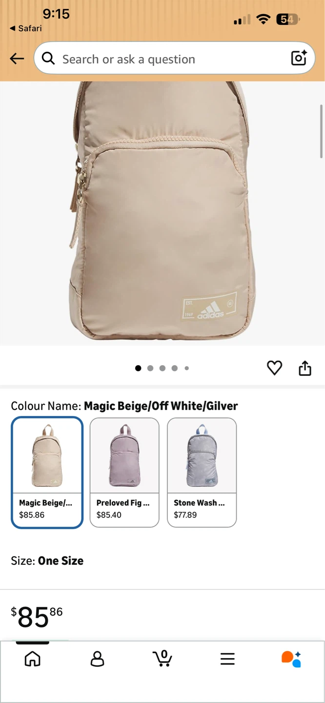 NEW! Adidas Essentials 2 Sling Crossbody Bag - Magic Beige - photo 2