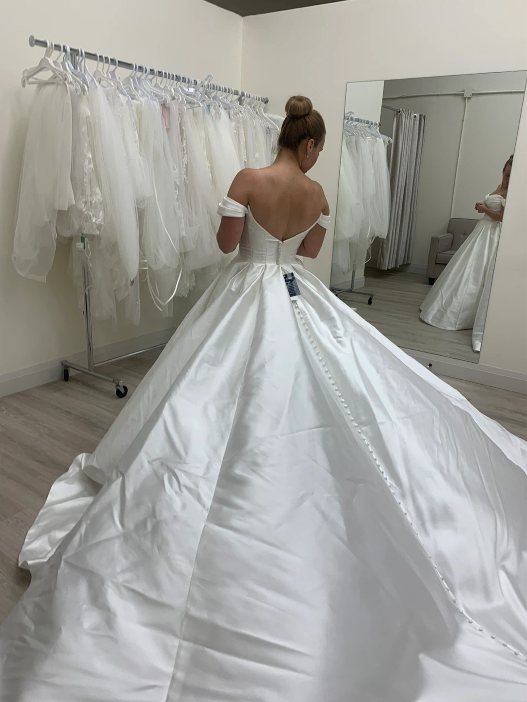 Maggie Sottero Off-the-Shoulder Ball Gown Wedding Dress - photo 5