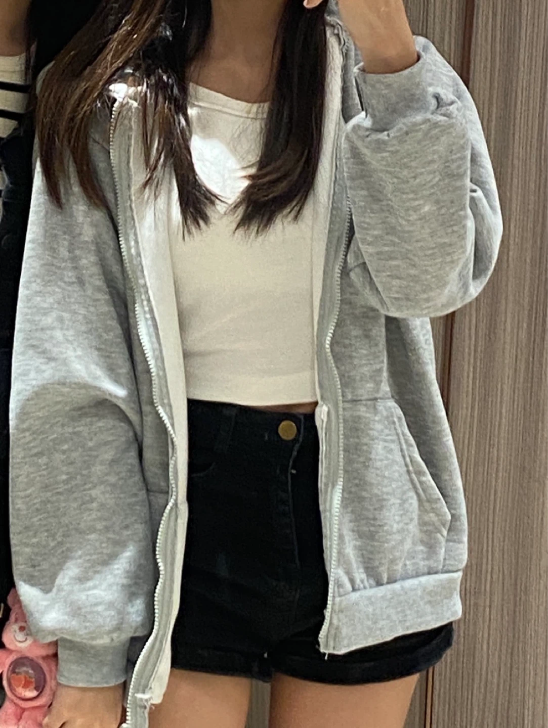 (M) Grey Zip-Up Hoodie - photo 3
