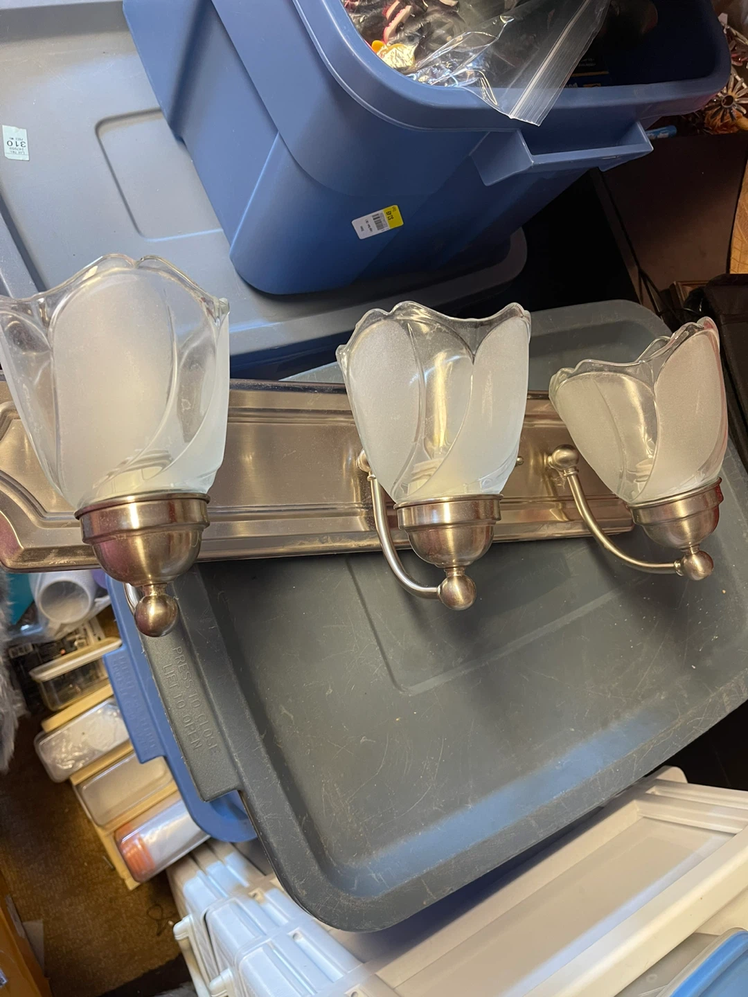 3-Light Vanity Fixture with Frosted Glass Shades